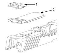 REAR SIGHT AND SCREW, LESS SIGHT PLATE FOR SIGP320M18