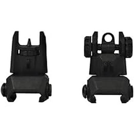 ATI TACTICAL FLIP UP FRONT AND REAR BACK UP SIGHTS SET POLYMER