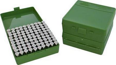 Ammo Box 100 Round Flip-Top 41 44 45 LC-Green