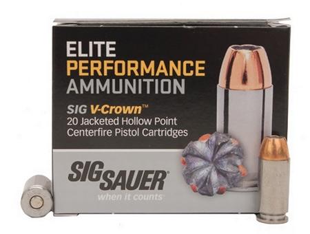  40S&W, 165GR, Elite V-Crown, JHP Box of 20