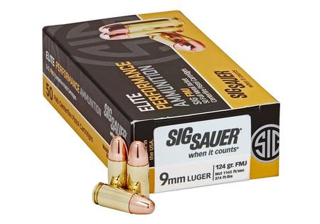 9mm 124gr Elite Ball  FMJ Box of 50