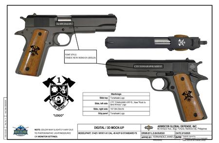 1-23 IN M1911-A1 FSP GI Standard FS* 45ACP 8rd