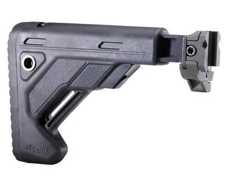 STOCK ASSY, ADJUSTABLE/FOLDING, LOCKING STEEL KNUCKLE, FNC, BLK