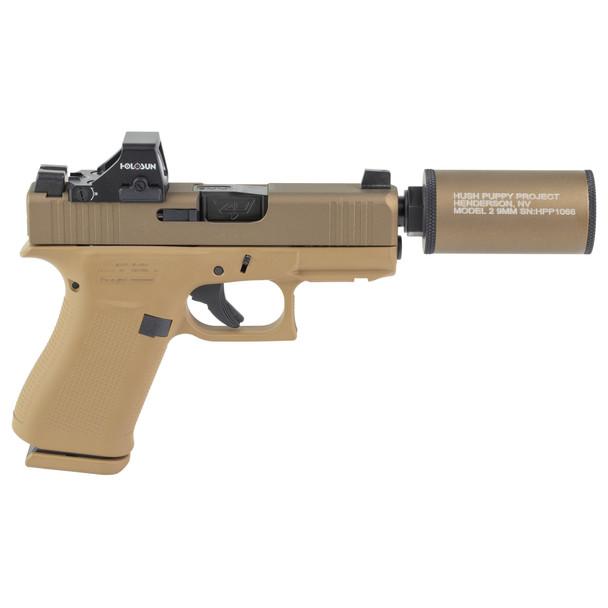Glock 43X Hush Puppy Project 9mm Pistol Bundle w/ Holosun 407K