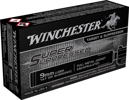 Super Suppressed 9mm 147gr FMJ Box/50