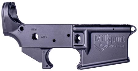AR-15 Milsport Aluminum Stripped Multi-Cal Lower Receiver Black