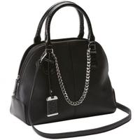 Satchel Style Purse with Holster Small Black with Black Trim
