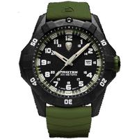 CARBON COMPOSITE DIVE 1000 SERIES, Dial-BLK w/ Green, Strap-Rubber: Green
