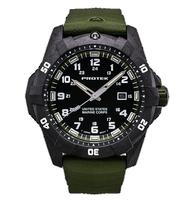  CARBON COMPOSITE DIVE 1010 SERIES-USMC, Dial-BLK w/ Green, Strap-Rubber: Green