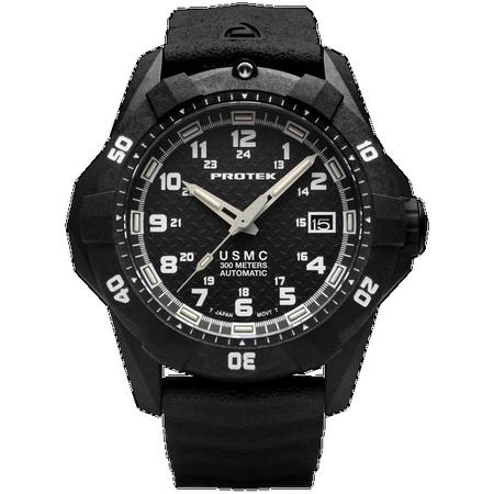 CARBON COMPOSITE DIVE 1200 SERIES-USMC-AUTO, Dial-BLK, Strap-Rubber: Charcoal