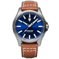 TITANIUM FIELD 3000 SERIES, Dial-Blue, Strap-Leather: Dark Tan
