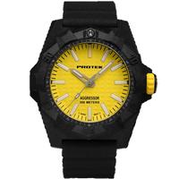 AGGRESSOR CARBON 4000 SERIES *QTZ, Dial-Yellow, Strap-Rubber: Charcoal