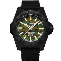 AGGRESSOR CARBON 4100 SERIES USMC 250TH *QTZ, Dial-GRN Camo, Strap-Rubber: Charcoal
